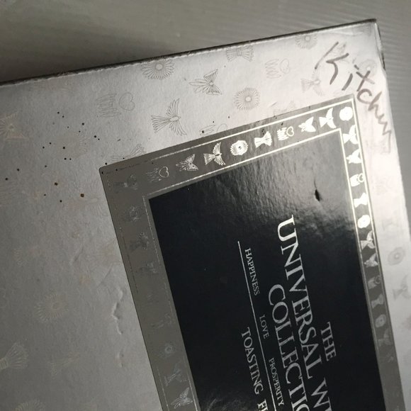 10" Tall Waterford ❤️ 5 Universal Wishes -Millennium Collection 2 Crystal Flutes - Picture 10 of 11